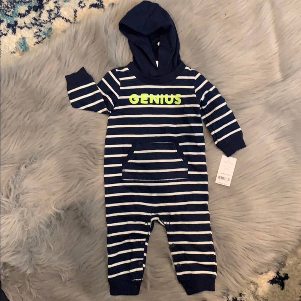 Carters 1 Piece Jumpsuit with Hood